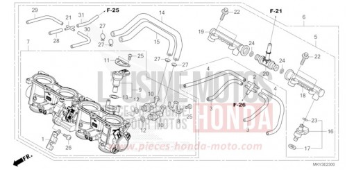 CORPO FARFALLATO CBR650RAM di 2021